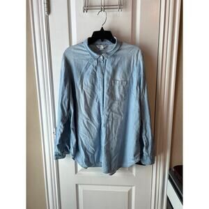 Old Navy Chambray Blue Button Down Shirt XXL